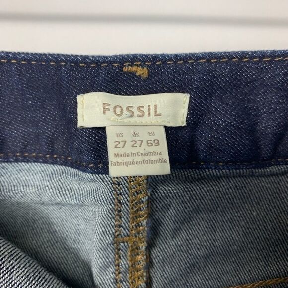 3 For $20 Fossil Classic 5 pocket Denim Jeans Skirt size: 27 - Picture 4 of 6
